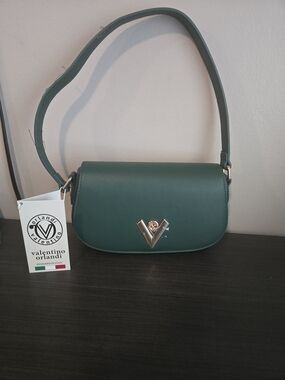 Valentino Orlandi Green Leather Shoulder Bag NWT Rwtail $168